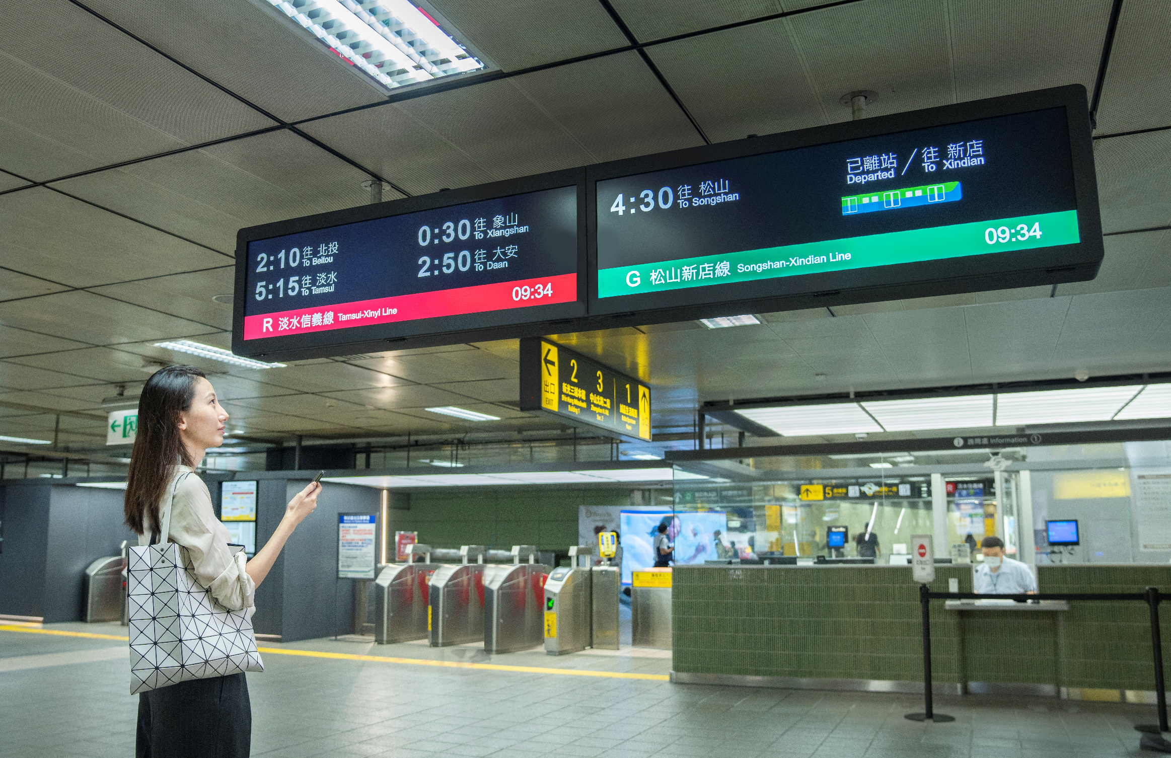 【臺(tái)北捷運(yùn)】TARTAN獨(dú)特長(zhǎng)條型比例顯示器 打造都會(huì)智能車(chē)站新風(fēng)貌